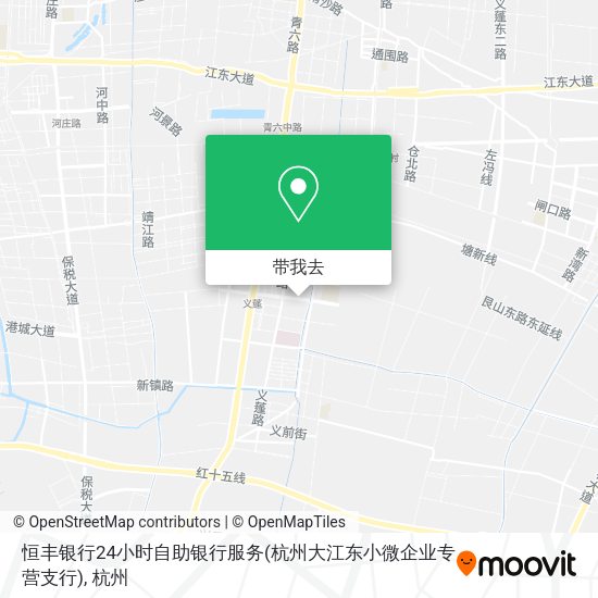 恒丰银行24小时自助银行服务(杭州大江东小微企业专营支行)地图