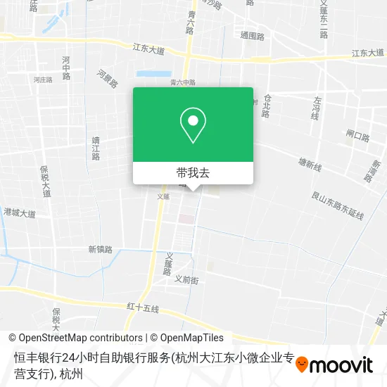 恒丰银行24小时自助银行服务(杭州大江东小微企业专营支行)地图