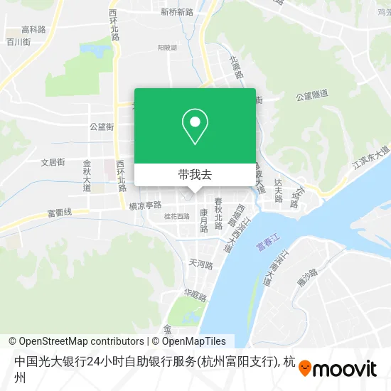 中国光大银行24小时自助银行服务(杭州富阳支行)地图