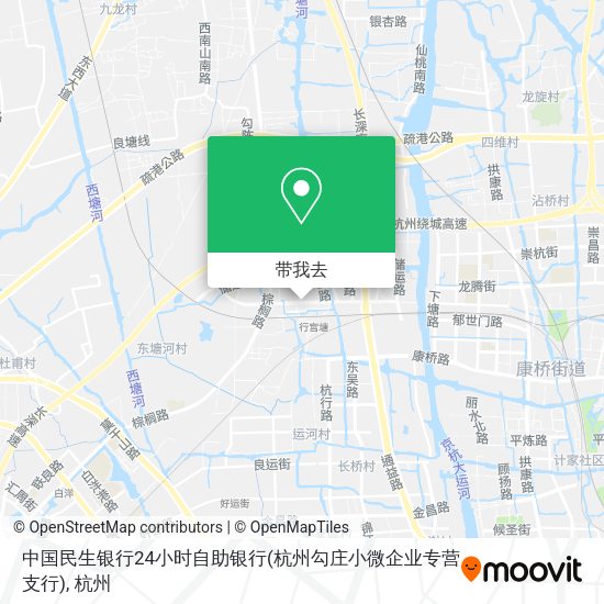 中国民生银行24小时自助银行(杭州勾庄小微企业专营支行)地图