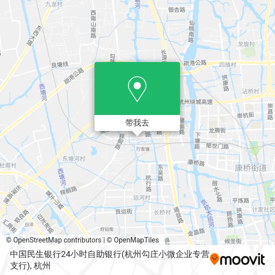 中国民生银行24小时自助银行(杭州勾庄小微企业专营支行)地图