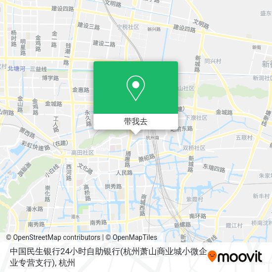 中国民生银行24小时自助银行(杭州萧山商业城小微企业专营支行)地图