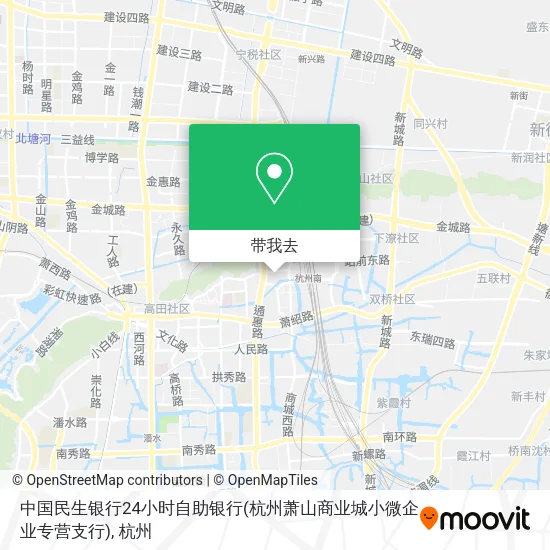 中国民生银行24小时自助银行(杭州萧山商业城小微企业专营支行)地图