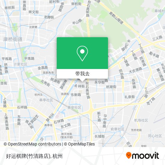 好运棋牌(竹清路店)地图