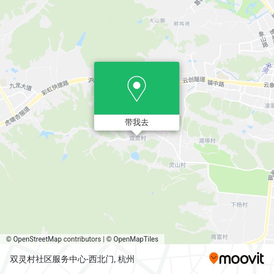双灵村社区服务中心-西北门地图