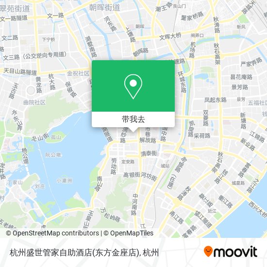 杭州盛世管家自助酒店(东方金座店)地图