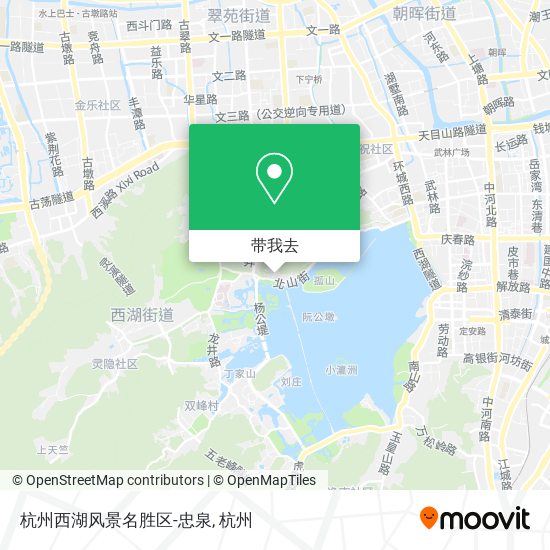 杭州西湖风景名胜区-忠泉地图