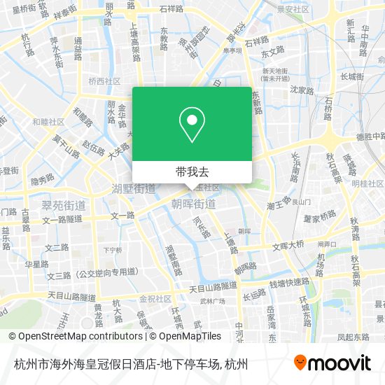 杭州市海外海皇冠假日酒店-地下停车场地图