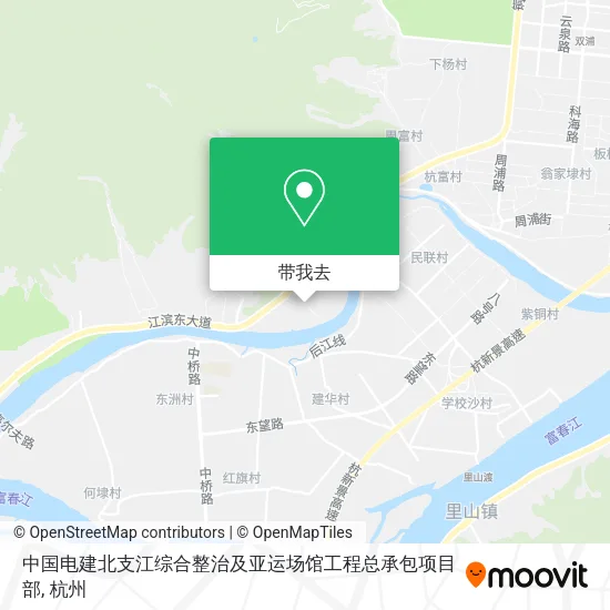 中国电建北支江综合整治及亚运场馆工程总承包项目部地图