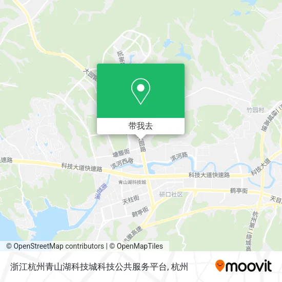 浙江杭州青山湖科技城科技公共服务平台地图
