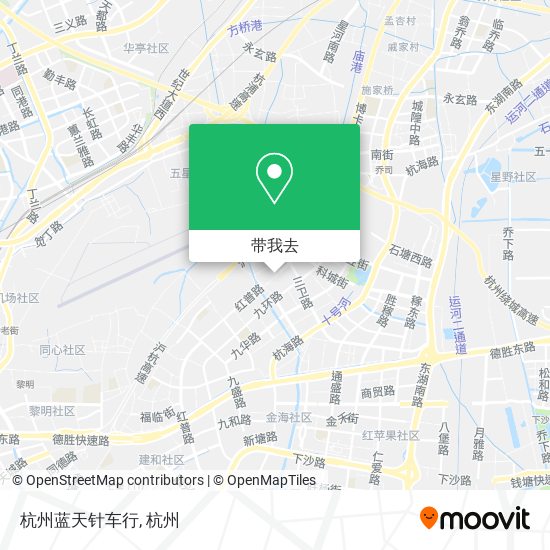 杭州蓝天针车行地图