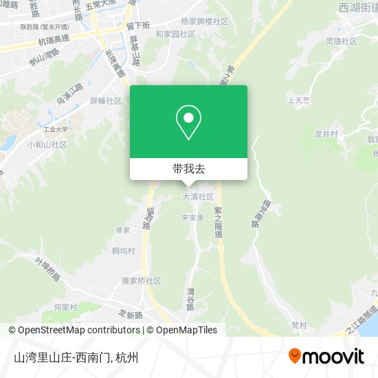 山湾里山庄-西南门地图