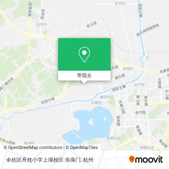 余杭区舟枕小学上湖校区-东南门地图