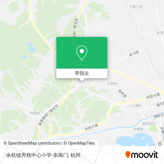 余杭镇舟枕中心小学-东南门地图