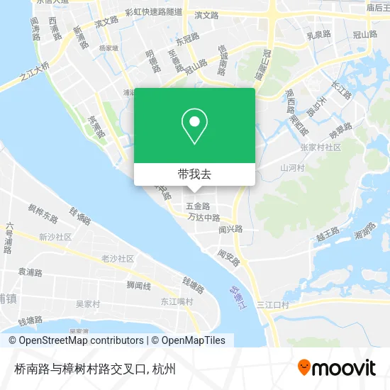 桥南路与樟树村路交叉口地图