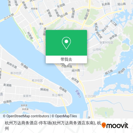 杭州万达商务酒店-停车场(杭州万达商务酒店东南)地图