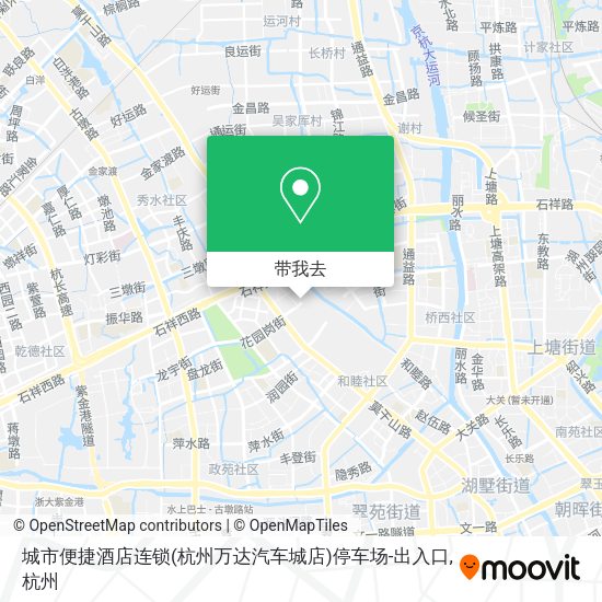 城市便捷酒店连锁(杭州万达汽车城店)停车场-出入口地图