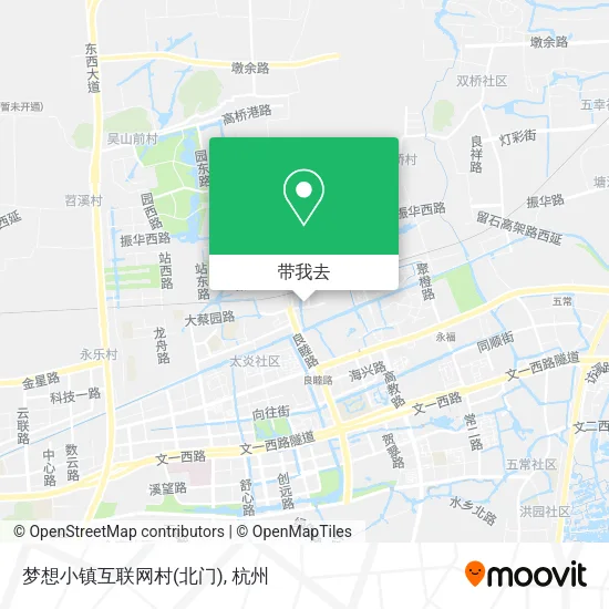 梦想小镇互联网村(北门)地图