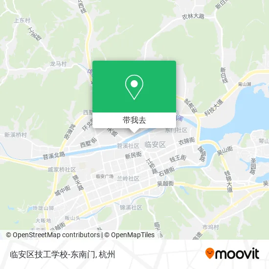 临安区技工学校-东南门地图