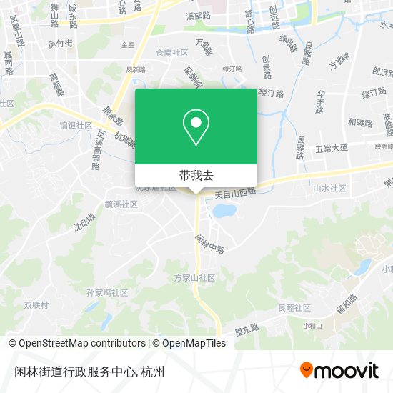 闲林街道行政服务中心地图