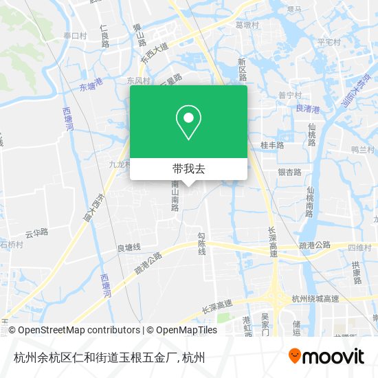 杭州余杭区仁和街道玉根五金厂地图