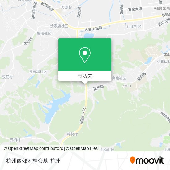 杭州西郊闲林公墓地图