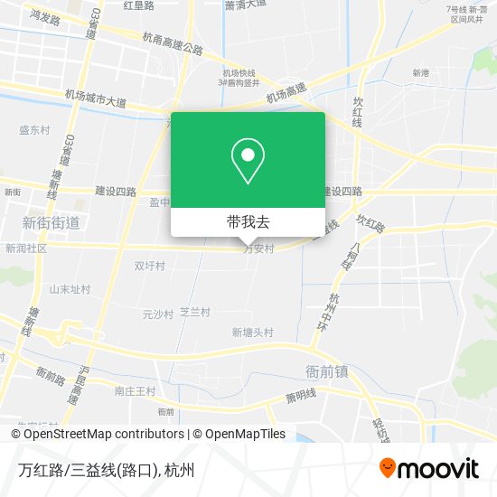 万红路/三益线(路口)地图