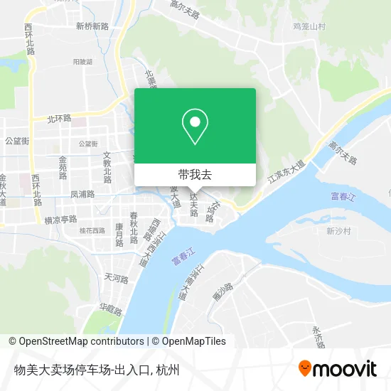 物美大卖场停车场-出入口地图