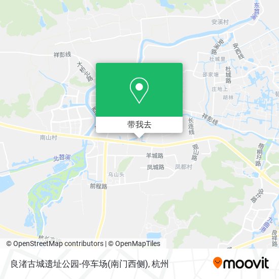 良渚古城遗址公园-停车场(南门西侧)地图