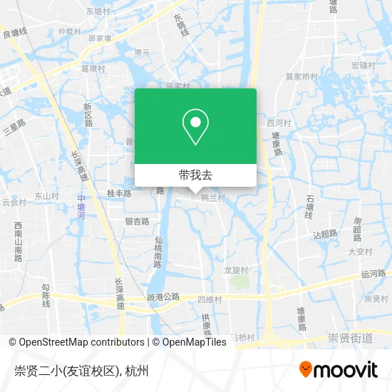 崇贤二小(友谊校区)地图