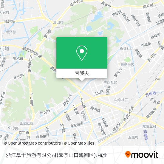 浙江皋千旅游有限公司(皋亭山口海翻区)地图