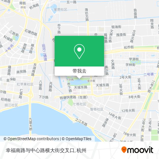 幸福南路与中心路横大街交叉口地图