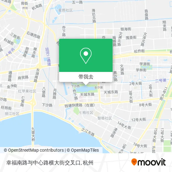 幸福南路与中心路横大街交叉口地图