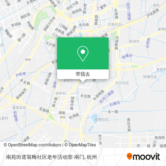 南苑街道翁梅社区老年活动室-南门地图