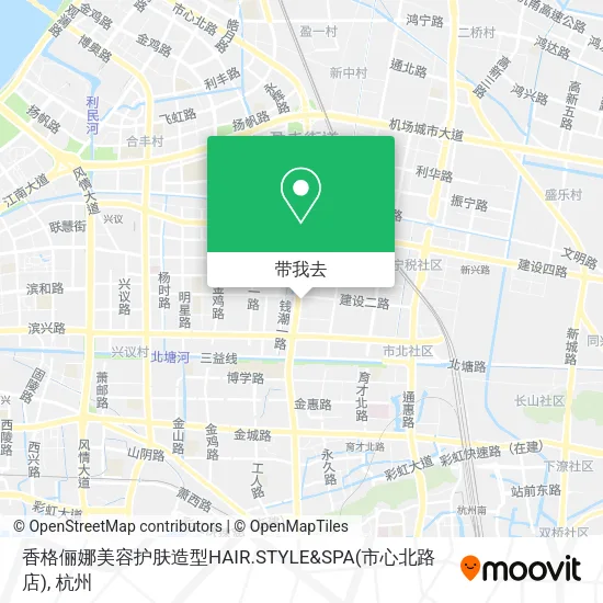 香格俪娜美容护肤造型HAIR.STYLE&SPA(市心北路店)地图