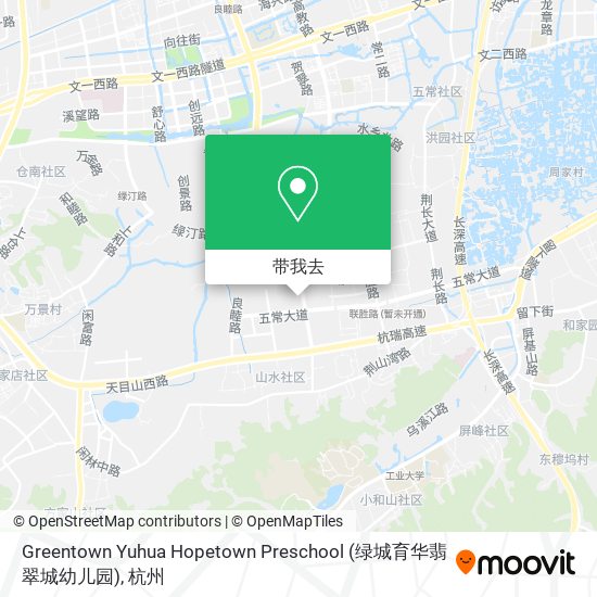 Greentown Yuhua Hopetown Preschool (绿城育华翡翠城幼儿园)地图