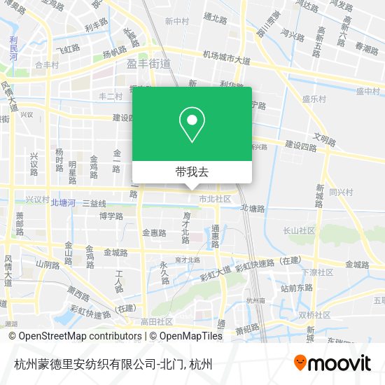 杭州蒙德里安纺织有限公司-北门地图