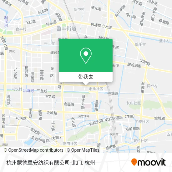 杭州蒙德里安纺织有限公司-北门地图