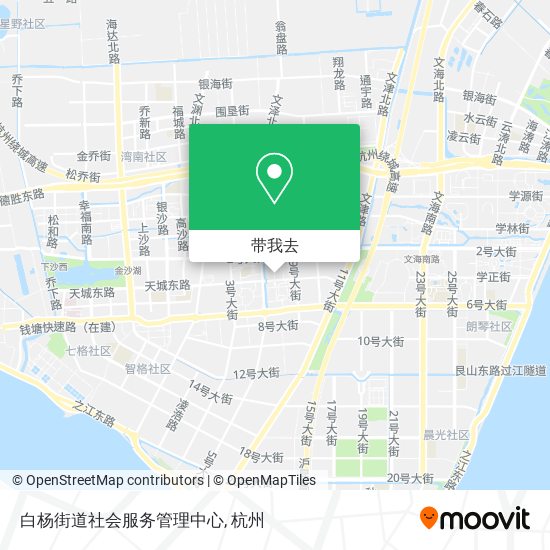 白杨街道社会服务管理中心地图