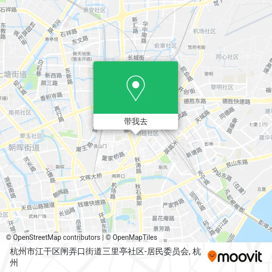 杭州市江干区闸弄口街道三里亭社区-居民委员会地图