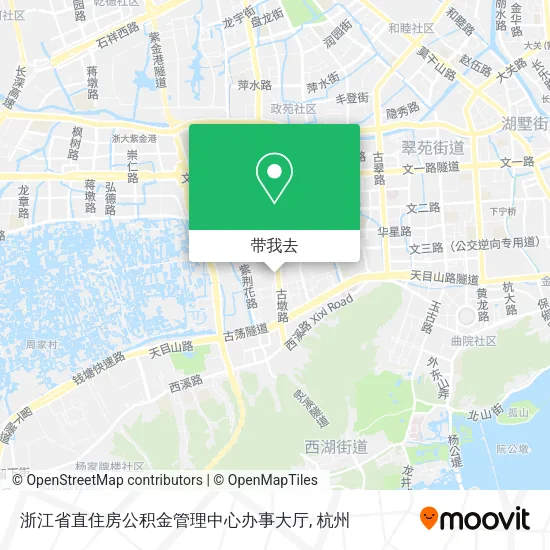 浙江省直住房公积金管理中心办事大厅地图