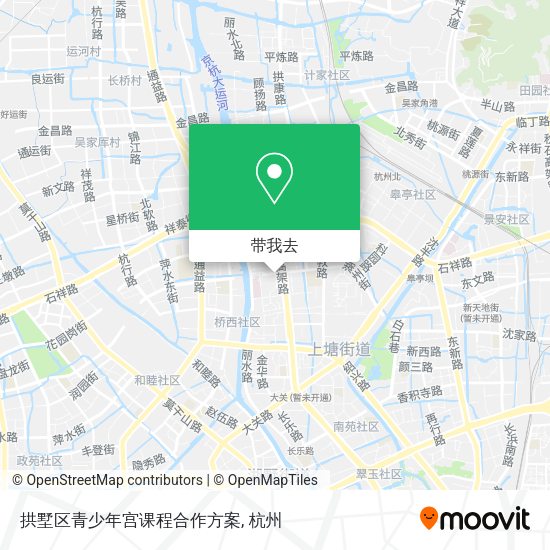 拱墅区青少年宫课程合作方案地图