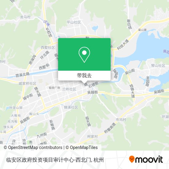 临安区政府投资项目审计中心-西北门地图