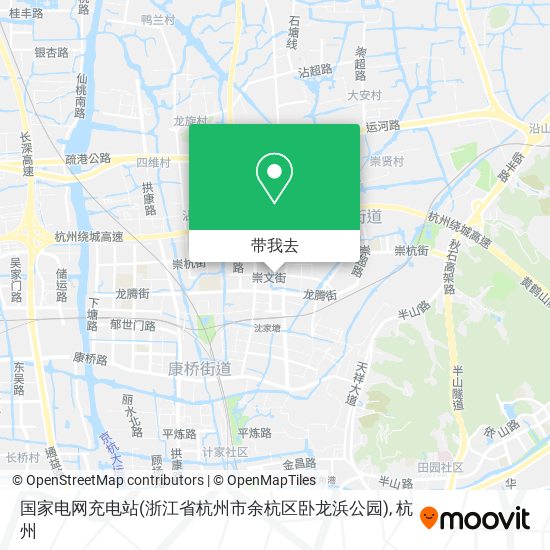 国家电网充电站(浙江省杭州市余杭区卧龙浜公园)地图