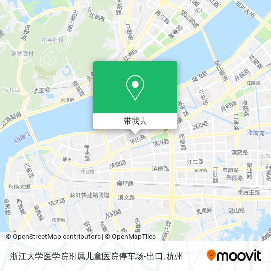 浙江大学医学院附属儿童医院停车场-出口地图