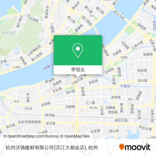 杭州沃驰建材有限公司(滨江大都会店)地图