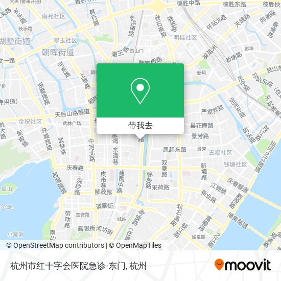 杭州市红十字会医院急诊-东门地图