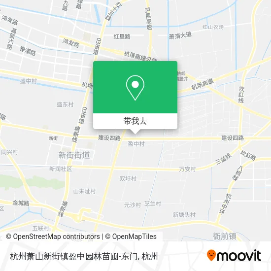 杭州萧山新街镇盈中园林苗圃-东门地图
