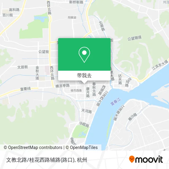 文教北路/桂花西路辅路(路口)地图