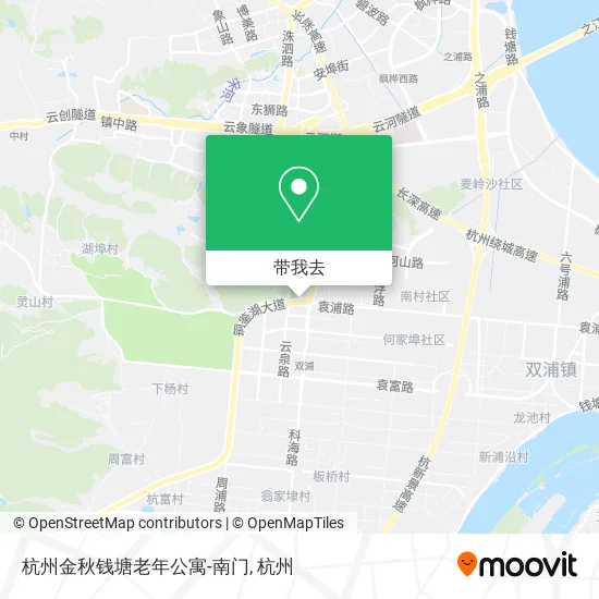杭州金秋钱塘老年公寓-南门地图